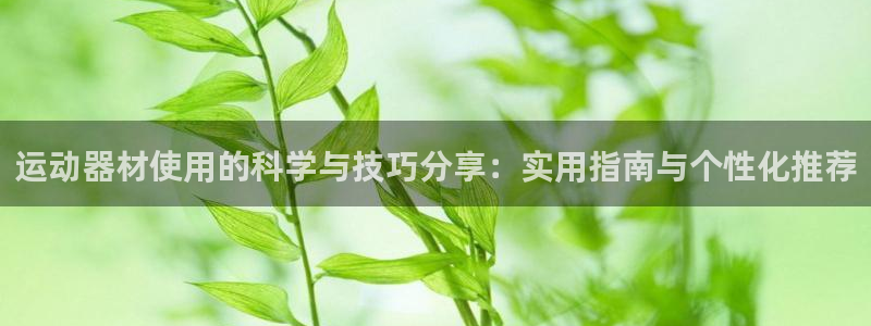 征途国际集团E.ON：运动器材使用的科学与技巧分享：实用指南